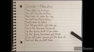 GOSSIP by Måneskin Notebook Handwritten Lyrics music maneskin rock lyrics notebook pen [upl. by Mickey]