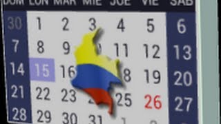 Calendario Festivos Colombia [upl. by Trev600]