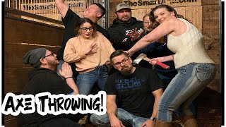 AXE THROWING AT THE SMART AXE  KIMS BIRTHDAY  VLOG [upl. by Leidag912]