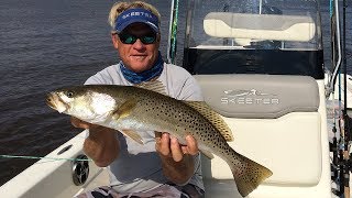 Speckled Trout Fishing Homosassa Florida with Mirrolure Mirrodines [upl. by Astrea]