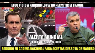 ULTIMA HORA Padrino Lopez hablaria en CADENA NACIONAL para reconocer DERROTA de MADURO [upl. by Beaner930]