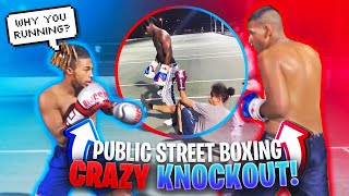 PUBLIC STREET BOXING🥊 UNEXPECTED ENDING [upl. by Chloris]