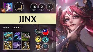 Jinx ADC vs Jhin Triple Kill Legendary  TW Challenger Patch 1418 [upl. by Yatnohs]