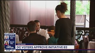 Initiative 82 passes DC tipped workers to be paid minimum wage  FOX 5 DC [upl. by Slade]