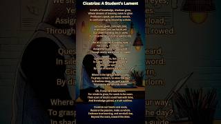 Cicatrize A Students Lament [upl. by Pomona]