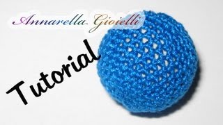 Tutorial  Rivestire perla alluncinetto  Crochet bead [upl. by Bevis97]