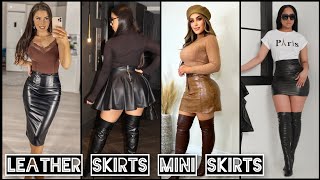 40 Best Gorgeous Leather Skirts Mini Skirts Outfits ideas l Stunning Skirts Outfits ideas leather [upl. by Quartas]