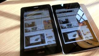 Asus FonePad Outdoor Display Test vs Google Nexus 7 [upl. by Cartan]