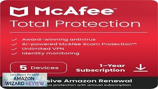 McAfee Total Protection 2024 5 Device Cybersecurity Software Includes Antivirus Review [upl. by Aggie]