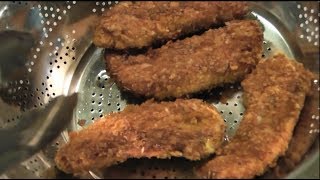 Quick amp Easy Pan Fried CRISPY CHICKEN TENDER STRIPS RECIPE [upl. by Renato]