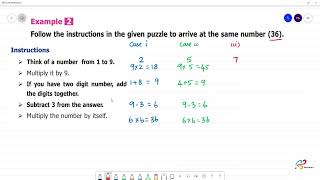 6 TN Maths Term III 5 Information Processing Example 2 Follow to arrive at the same number 36 [upl. by Naelopan]