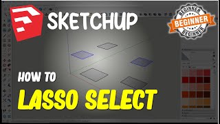 Sketchup How To Use Lasso Select [upl. by Ttik641]