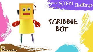 Scribbling robot  drawbot  DIY  School project  science project  STEM activity [upl. by Lune166]