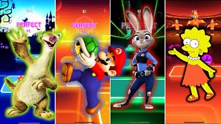 💥This ice age 🆚 Mario vs Judy Hopps Zootropolis vs LisaSimpson confidence [upl. by Akili]