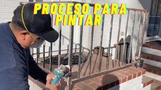 Como pintar un barandal de Metal paso a paso y las herramientas que se necesitan [upl. by Nylcaj492]