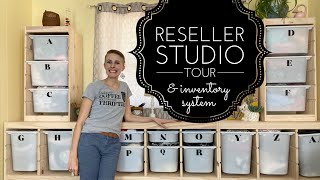 Poshmark eBay Reseller Studio Office Space Tour  Inventory System Overview amp My Photography Set Up [upl. by Netsreik168]