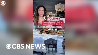 3 Outer Banks homes in Rodanthe North Carolina collapsed into the sea within a week Heres why [upl. by Venable650]