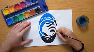 Come disegnare il logo di Atalanta  How to draw the Atalanta BC logo  Serie A [upl. by Ecilef]