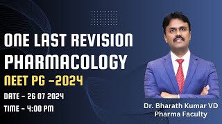 One last revision session Pharmacology by Dr BHARATH KUMAR V D [upl. by Pier]