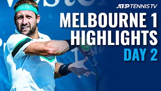 Americans Sandgren Querrey in Melbourne 1 2021 Highlights Day 2 [upl. by Herzen]