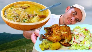 Pollo Asado en Barro y Sopa de Trigo Una Técnica Única que Sorprende [upl. by Oludoet]