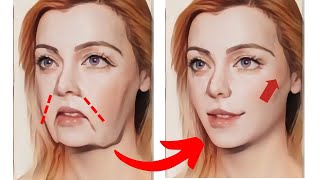 GUA SHA MASSAGE FOR NASOLABIAL FOLDS  HOW TO GET RID OF LAUGH LINES [upl. by God]