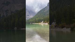 Lake di Braies in the Italian Dolomites travel lake dolomites italy travelvlog destination [upl. by Urion]