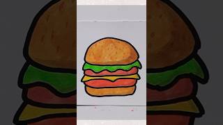 How to Draw Krabby Patty  Burger  Easy Drawing Tutorialhowtodraw burger krabbypatty art cute [upl. by Alodie923]