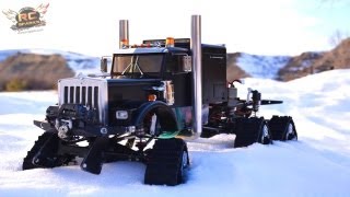 RC ADVENTURES  HD OVERKiLL  6WD Tracks 5 Motors 5 ESCs PURE POWER SEMi TRUCK [upl. by Bekelja]