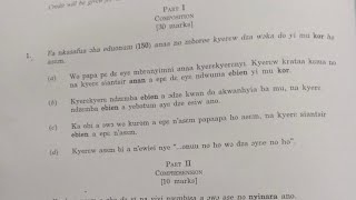 2024 BECE Ghanaian Language Fante Questions amp Answers Official [upl. by Ace]