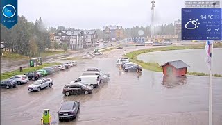 Livecam4k  Raining At The Zero Point Levi  Levi Ski Resort  Finland 🇫🇮 4k [upl. by Syverson]