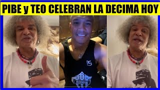 PIBE Valderrama y TEO Gutierrez ASI FESTEJAN LA DECIMA de JUNIOR de BARRANQUILLA [upl. by Littell]