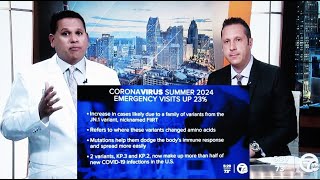 Covid warning on ABC News July 2024 [upl. by Yespmed]