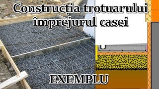 Constructia trotuarului monolit imprejurul casei  exemplu [upl. by Oiretule210]