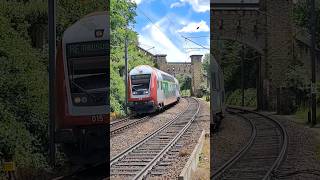 Train with Horn in beautiful Luxembourg train railway zug treno tren trainhorn [upl. by Anirak157]