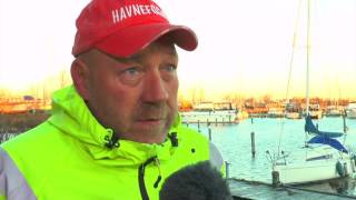 Status efter stormflod på havnen  TVIshøj [upl. by Ayouqes]