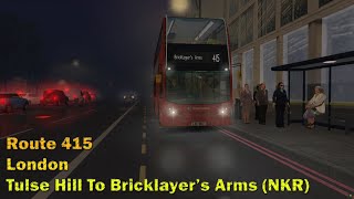 Omsi 2 London 415 Tulse Hill To Bricklayers Arms New Kent Road C400 [upl. by Jenks974]