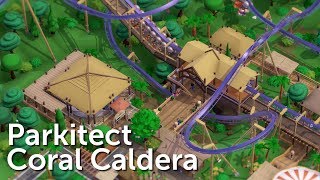 Parkitect Campaign Part 5  Coral Caldera  Inverted Terrain Coaster [upl. by Cressi]