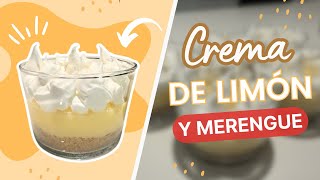 CREMA DE LIMÓN amp MERENGUE DELICIOSO FÁCIL amp SIN HORNO postre limon merengue navidad [upl. by Eigriv]