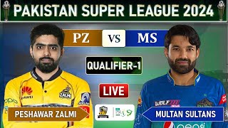 PSL LIVE  PESHAWAR ZALMI vs MULTAN SULTANS QUALIFIER MATCH LIVE COMMENTARY  MS vs PZ LIVE [upl. by Aeslehc]