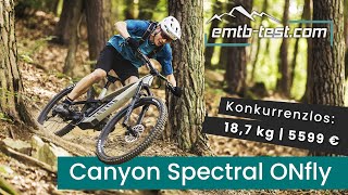 Canyon Spectral ONfly im Test  bezahlbar leicht gut [upl. by Tollmann665]