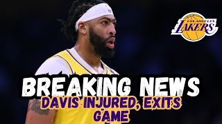 Anthony Davis Exits Game After Eye Injury in Crucial Block vs Raptors [upl. by Raknahs953]