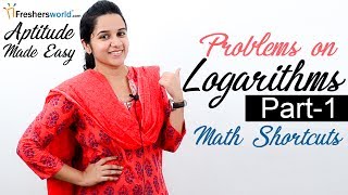 Aptitude Made Easy – Problems on Logarithms – Part 1 Basics and Methods Shortcuts Tricks [upl. by Goeger]