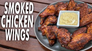 Smoked Chicken Wings On The Hunsaker Vortex Drum Smoker amp Homemade Peppery Ranch Dipping Sauce [upl. by Elaen]