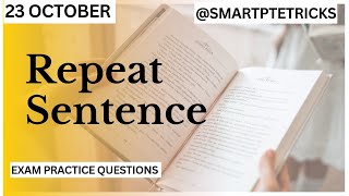 PTE Speaking Repeat Sentence 2024  repeat sentence practice pte [upl. by Drusilla]