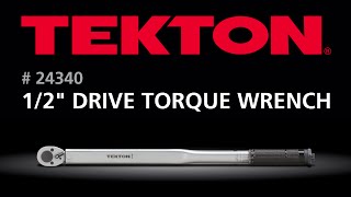 How to use the TEKTON 24340 12 in Drive Click Torque Wrench [upl. by Orran]