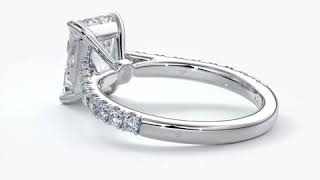 Culet Jewellery Showcase Susan Engagement ring  radiant cut cathedral diamond band platinum [upl. by Schlicher]