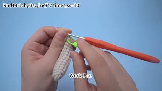 Highland Cattle （Thin）22：How to crochet the Highland Cattles ox horn 2？ [upl. by Lobel749]