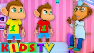 Five Little Monkeys Jumping On The Bed  3d Rhymes For Children by Kids tv [upl. by Acitel137]