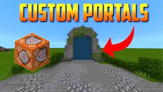 How to make Custom Portals Using Commands  Bedrock Edition  PS4  XBOX  MCPE  WINDOWS [upl. by Halac]